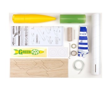 Estes Rockets Green Eggs (white box with color label) (12 pk) - Beginner