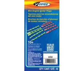 Estes Rockets 1/4A3, 1/2A3, A3 and A10 Starter Plugs (5 Orange, 5 Green)