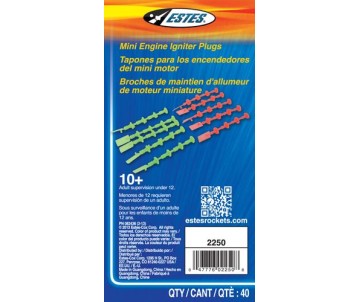 Estes Rockets 1/4A3, 1/2A3, A3 and A10 Starter Plugs (5 Orange, 5 Green)