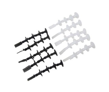Estes Rockets C11, D12, E9, E12, E16 and F15 Engine Plugs (5 White, 5 Black)