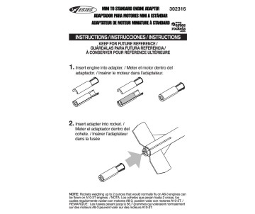 Estes Rockets Mini to Standard Engine Adapter (3 sets)