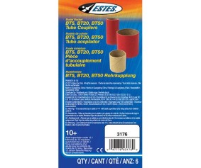 Estes Rockets BT5, BT20, BT50 Body Tube Couplers (6 pc)