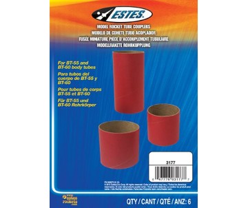 Estes Rockets BT55, BT60 Body Tube Couplers (6 pc)