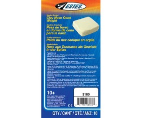 Estes Rockets Clay Nose Cone Weight (10 pk)