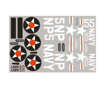 FMS Decal Sheet, Red: T-28 800mm