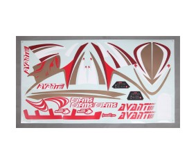 FMS Red Avanti - Decal Sheet