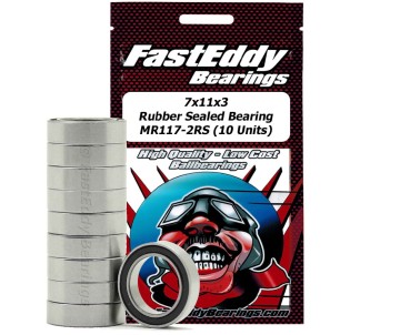 Fast Eddy 7x11x3 Rubber Sealed Bearing MR117-2RS (10)