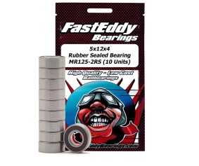 Fast Eddy 5x12x4 Rubber Sealed Bearing MR125-2RS (10)