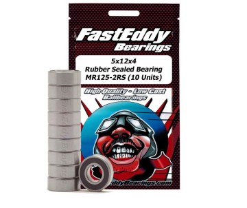Fast Eddy 5x12x4 Rubber Sealed Bearing MR125-2RS (10)