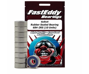 Fast Eddy 4x9x4 Rubber Sealed Bearing 684-2RS (10) Fast Eddy 4x9x4 Rubber Sealed Bearing 684-2RS (10)