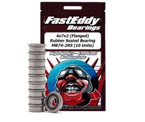 Fast Eddy 4x7x2.5 Flanged Rubber Sealed Bearing MF74-2RS 10 Units Fast Eddy 4x7x2.5 Flanged Rubber Sealed Bearing MF74-2RS 10 Units
