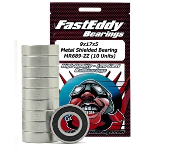 Fast Eddy 9x17x5 Metal Shielded Bearing MR689-ZZ (10 Units)