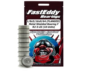 Fast Eddy 1/8x5/16x9/64 (FLANGED) Metal Shielded Bearing FR2-5-ZZ (10 Units)