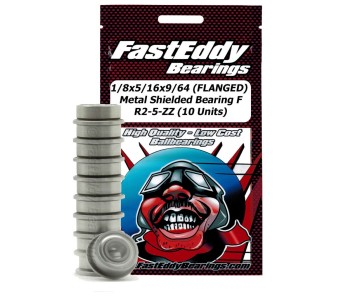 Fast Eddy 1/8x5/16x9/64 (FLANGED) Metal Shielded Bearing FR2-5-ZZ (10 Units)
