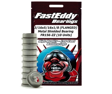 Fast Eddy 3/16x5/16x1/8 (FLANGED) Metal Shielded Bearing FR156-ZZ (10 Units)