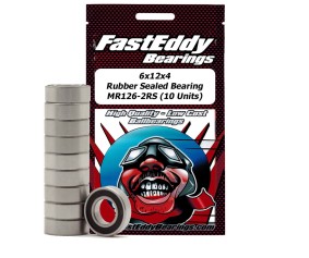 Fast Eddy Tamiya 1260 Rubber Sealed Replacement Bearing 6X12X4 (10 Units)