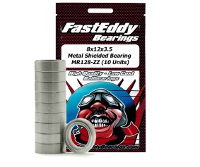 Fast Eddy Tamiya 1280 Metal Shielded Replacement Bearing 8X12X3.5 (10 Units)