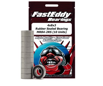 Fast Eddy Tamiya 840 Rubber Sealed Replacement Bearing 4X8X3 (10 Units)