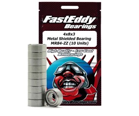 Fast Eddy Tamiya 840 Metal Shielded Replacement Bearing 4X8X3 (10 Units)