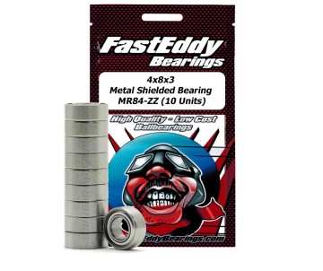 Fast Eddy Tamiya 840 Metal Shielded Replacement Bearing 4X8X3 (10 Units)