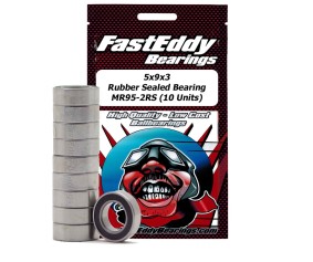 Fast Eddy Tamiya 950 Rubber Sealed Replacement Bearing 5X9X3 (10 Units)
