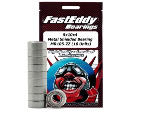 Fast Eddy Tamiya 1050 Metal Shielded Replacement Bearing 5X10X4 (10 Units)