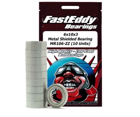 Fast Eddy Tamiya 1060 Metal Shielded Replacement Bearing 6X10X3 (10 Units)