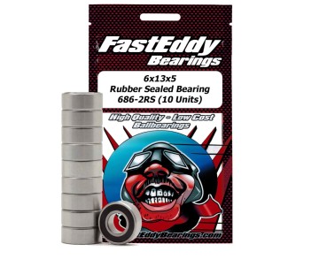 Fast Eddy Traxxas 5180 Rubber Sealed Replacement Bearing 6x13x5 (10 Units)