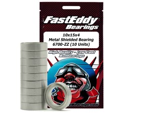 Fast Eddy Traxxas 4612 Metal Shielded Replacement Bearing 10x15x4 (10 Units)