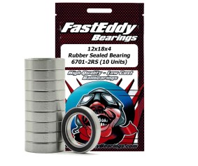 Fast Eddy 12x18x4 Rubber Sealed Bearings 6701-2RS (10)