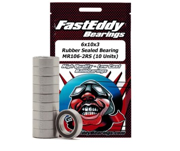 Fast Eddy 6x10x3 Rubber Sealed Bearings MR106-2RS (10)