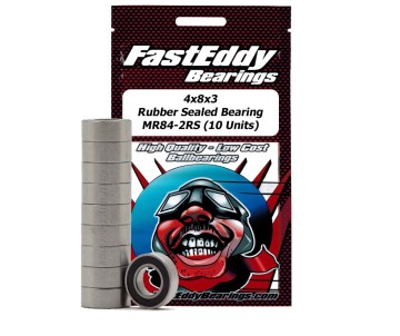 Fast Eddy 4x8x3 Rubber Sealed Bearings MR84-2RS (10)