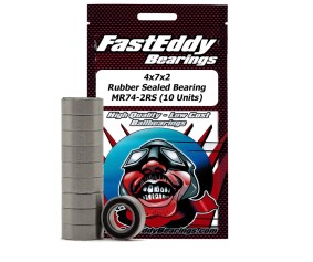 Fast Eddy 4x7x2.5 Rubber Sealed Bearings MR74-2RS (10) Fast Eddy 4x7x2.5 Rubber Sealed Bearings MR74-2RS (10)