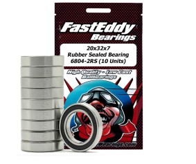 Fast Eddy 20x32x7 Rubber Sealed Bearing 6804-2RS (10) Fast Eddy 20x32x7 Rubber Sealed Bearing 6804-2RS (10)