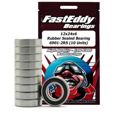 Fast Eddy 12x24x6 Rubber Sealed Bearings 6901-2RS (10)