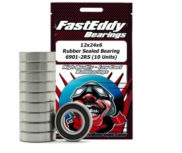 Fast Eddy 12x24x6 Rubber Sealed Bearings 6901-2RS (10)