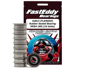 Fast Eddy 4x8x3mm Flanged Rubber Seal Bearing MF84-2RS (10) Fast Eddy 4x8x3mm Flanged Rubber Seal Bearing MF84-2RS (10)