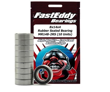 Fast Eddy 8x14x4 Rubber Sealed Bearing MR148-2RS (10 Units)