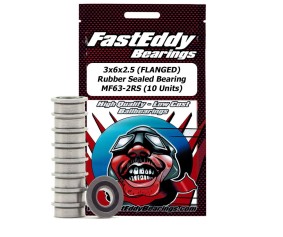 Fast Eddy 3x6x2.5 (FLANGED) Rubber Sealed Bearing MF63-2RS (10)