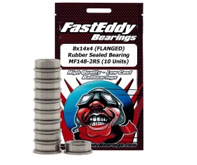 Fast Eddy 8x14x4mm Flanged Rubber Sealed Bearing MF148-2RS (10)