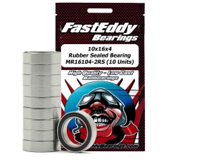 Fast Eddy 10x16x4 Rubber Sealed Bearings MR16104-2RS (10)