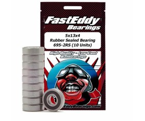 Fast Eddy 5x13x4 Rubber Sealed Bearing 695-2RS (10)