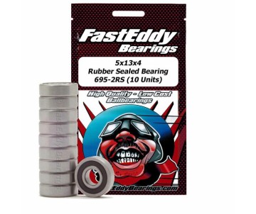 Fast Eddy 5x13x4 Rubber Sealed Bearing 695-2RS (10)