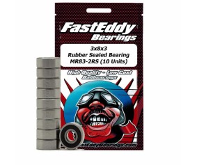 Fast Eddy 3x8x3 Rubber Sealed Bearing MR83-2RS (10)