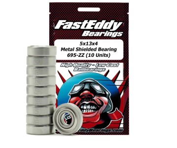 Fast Eddy 5x13x4 Metal Shielded Bearing 695-ZZ (10)