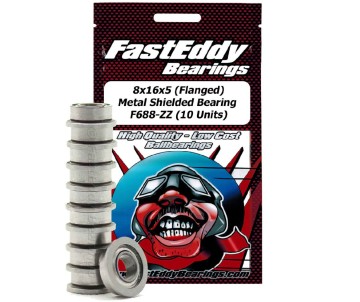 Fast Eddy 8x16x5mm Flanged Metal Shield Bearing F688-ZZ (100)
