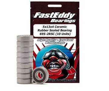 Fast Eddy 5x13x4 Ceramic Rubber Sealed Bearing 695-2RSC (10)
