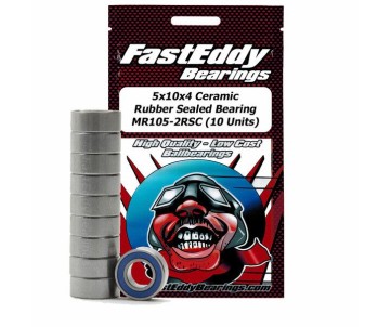 Fast Eddy 5x10x4 Ceramic Rubber Sealed Bearing MR105-2RSC (10)