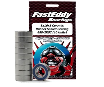 Fast Eddy 8x16x5 Ceramic Rubber Sealed Bearing 688-2RSC (10)