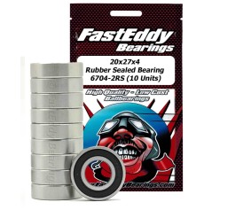 Fast Eddy 20x27x4 Rubber Sealed Bearings 6704-2RS (10) Fast Eddy 20x27x4 Rubber Sealed Bearings 6704-2RS (10)